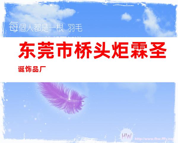 东莞市桥头炬霖圣诞饰品厂